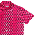 1s and 0s Pink Binary Button Up Shirt Geek Nerd adult sizing computer print Design by Zirkus Design