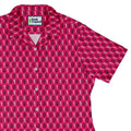 1s and 0s Pink Binary Curvy Button Up Shirt Geek Nerd computer print Design by Zirkus Design q225