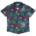 A Christmas Coral Button Up Shirt Geek Nerd adult sizing Christmas Print