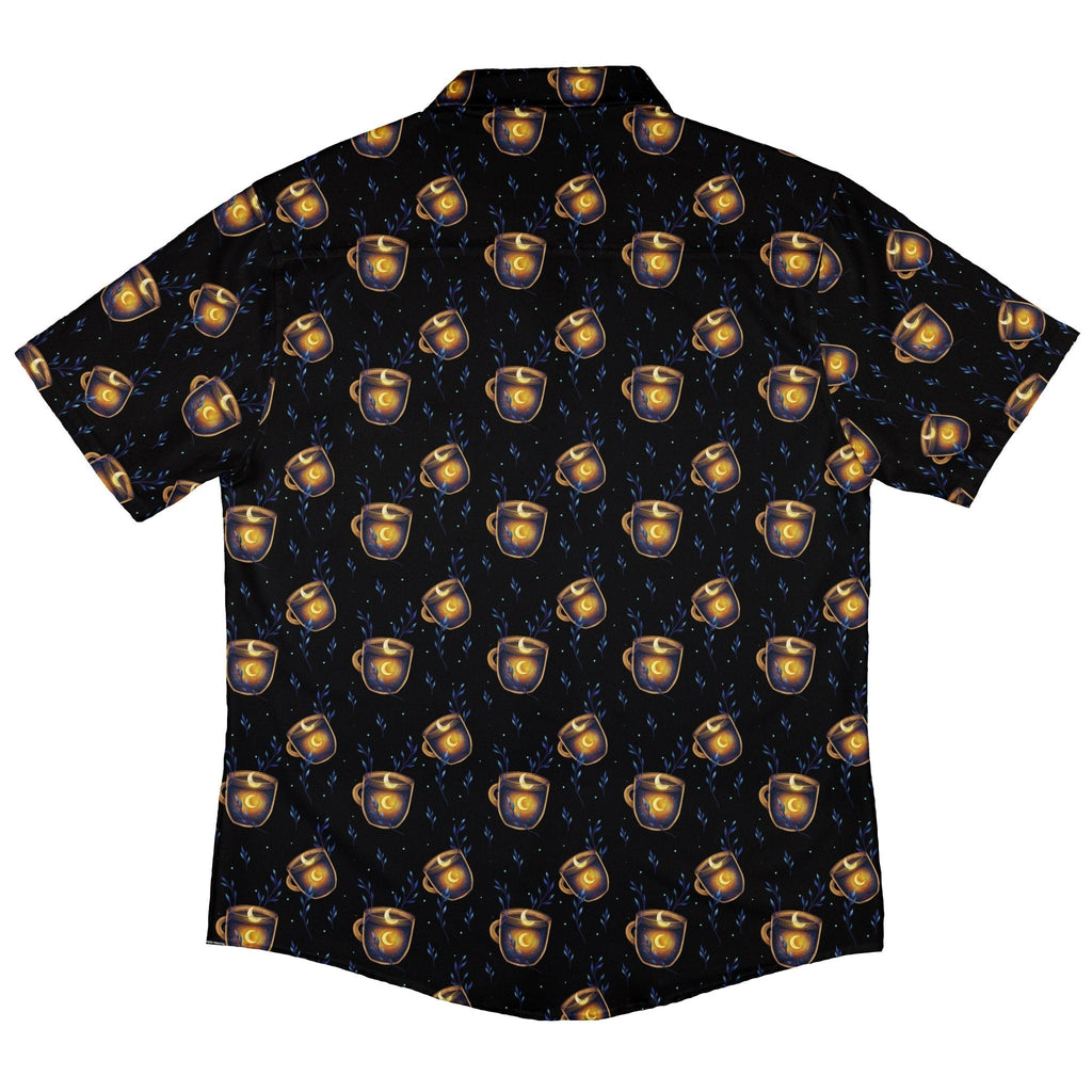 A Cup of Moonshine Button Up Shirt Geek Nerd 0925 adult sizing All Adult Button Up Shirts