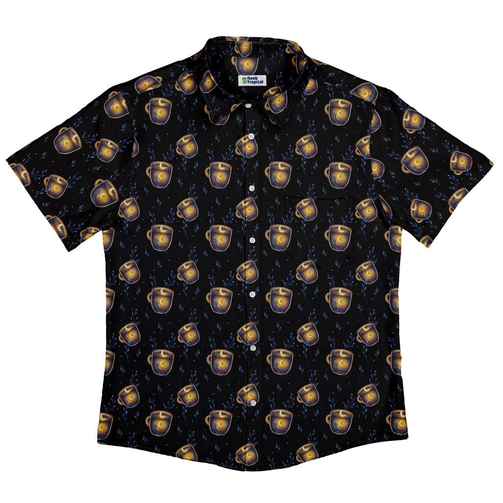 A Cup of Moonshine Button Up Shirt Geek Nerd 0925 adult sizing All Adult Button Up Shirts