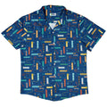 Adventures Bookmark Button Up Shirt Geek Nerd adult sizing book prints Design by Zirkus Design