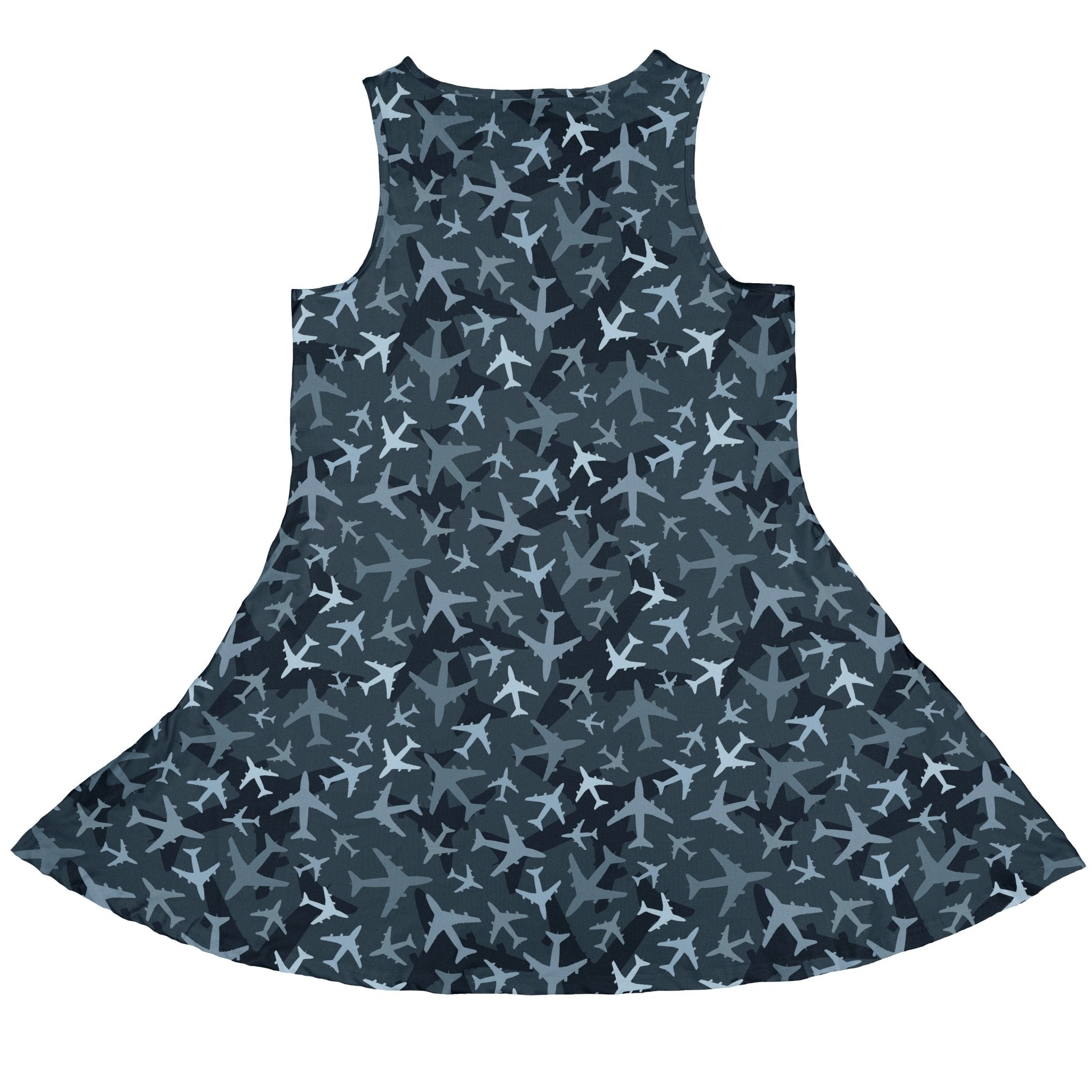 Airplanes Blue Camouflage Blue Dress Geek Nerd aviation print lx - C