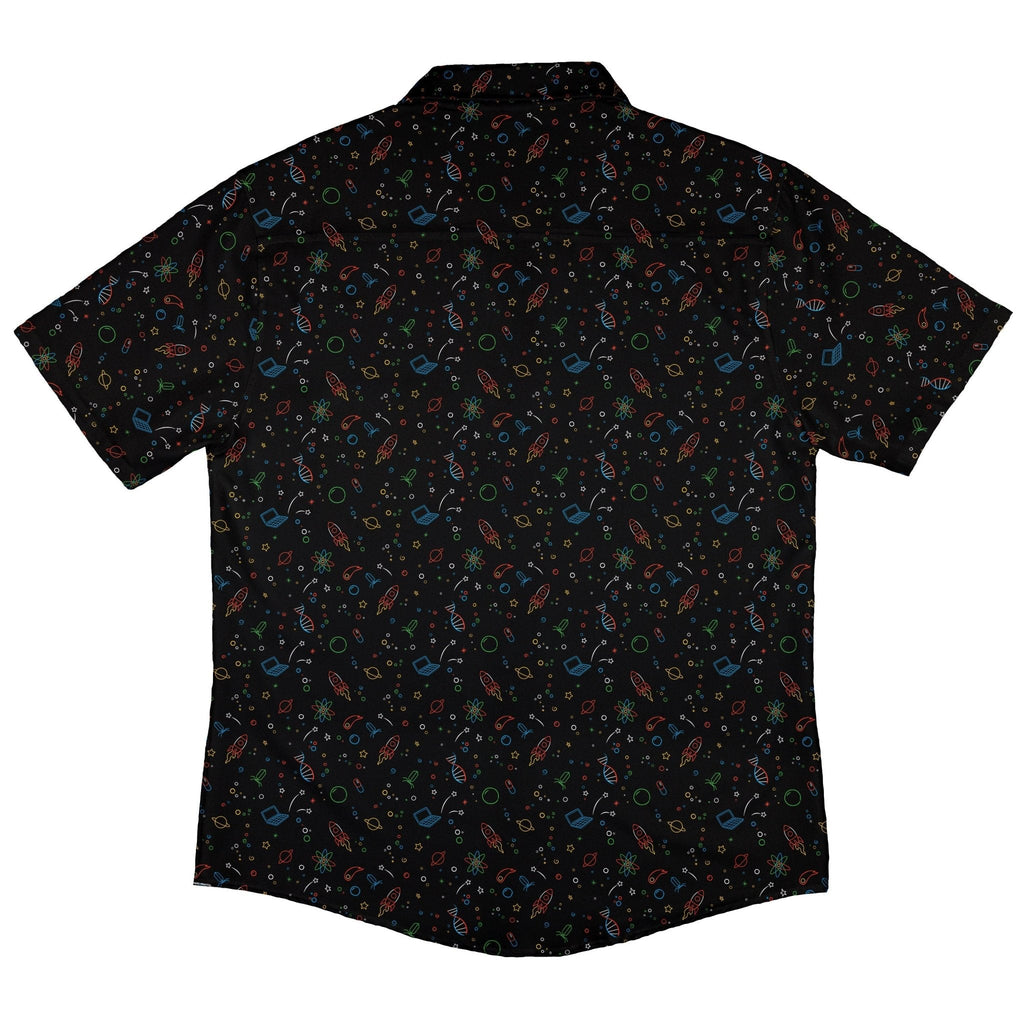 Always Science Icons Button Up Shirt - adult sizing - Design by Tobe Fonseca - Q3 - 2