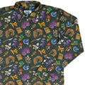 Anime Mushrooms Long Sleeve Button Up Shirt Geek Nerd adult sizing Anime Botany Print