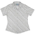 Anime Sushi Rolls Light Curvy Button Up Shirt Geek Nerd Anime Design by Claire Murphy women
