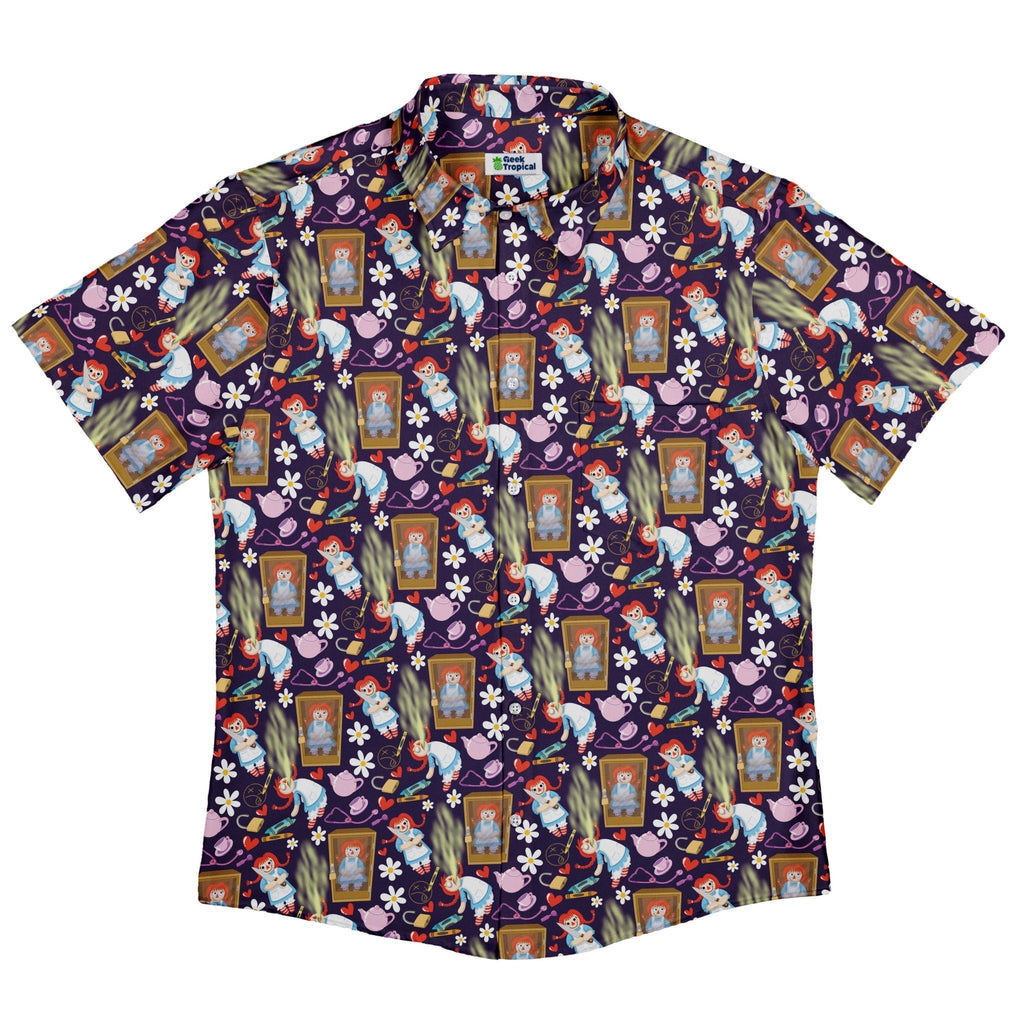 Annabelle Doll Button Up Shirt Geek Nerd 0925 adult sizing All Adult Button Up Shirts