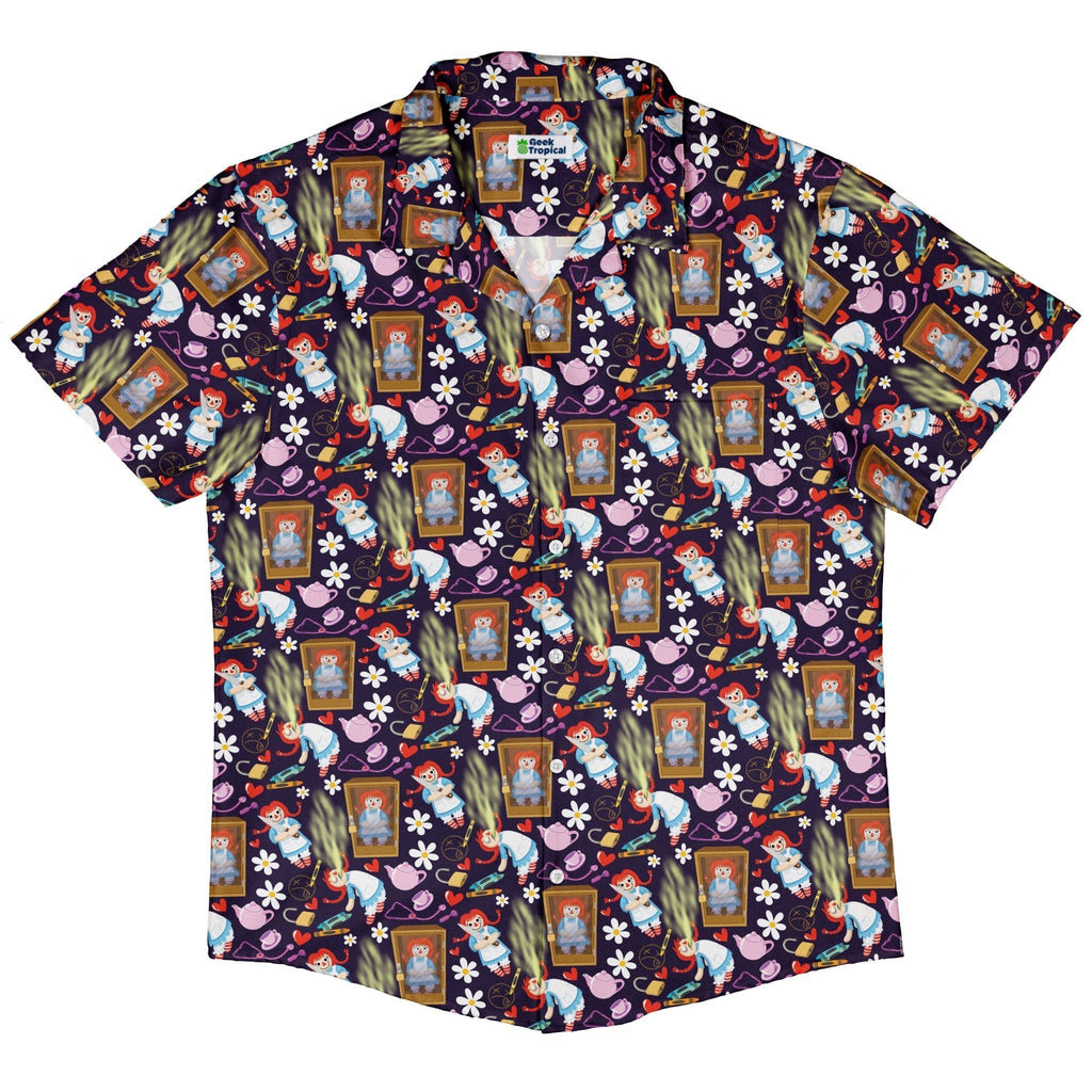 Annabelle Doll Button Up Shirt Geek Nerd 0925 adult sizing All Adult Button Up Shirts