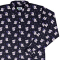 Anxious Ghosts Purple Long Sleeve Button Up Shirt Geek Nerd adult sizing Anime Design by Ardi Tong