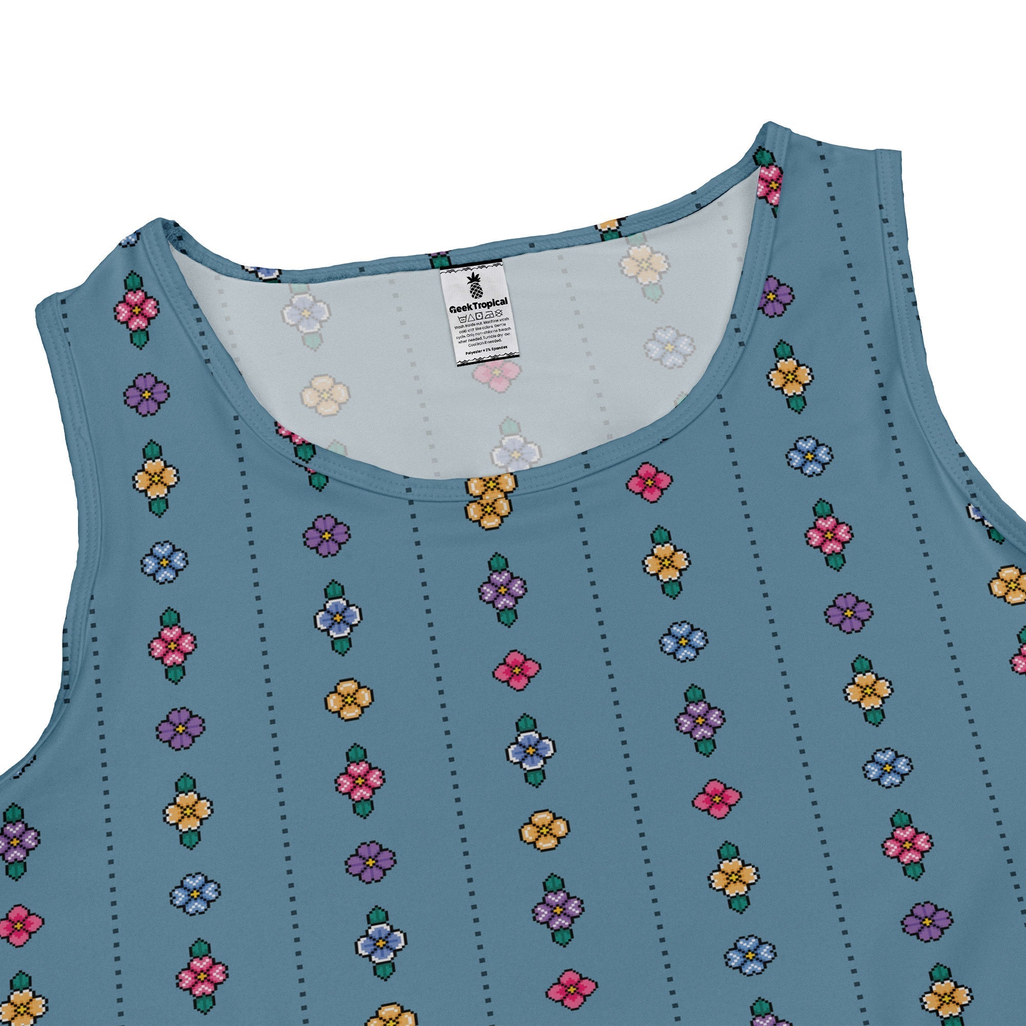 Arcade Pixel Flowers Dress Geek Nerd Design by Dunking Toast lx - C Simple Patterns