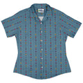 Arcade Pixel Flowers Curvy Button Up Shirt Geek Nerd Design by Dunking Toast Simple Patterns Tropical Hawaiian Patterns
