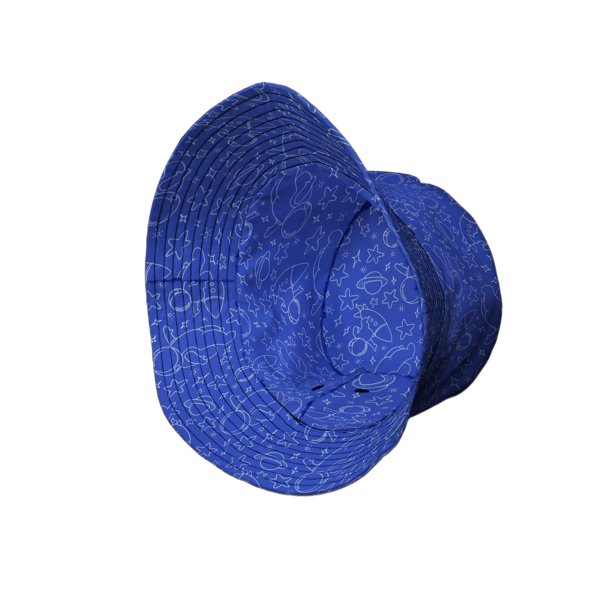Astro Space Explorer Bucket Hat Geek Nerd Design by Julie Kitzes lx - B outer space & astronaut print