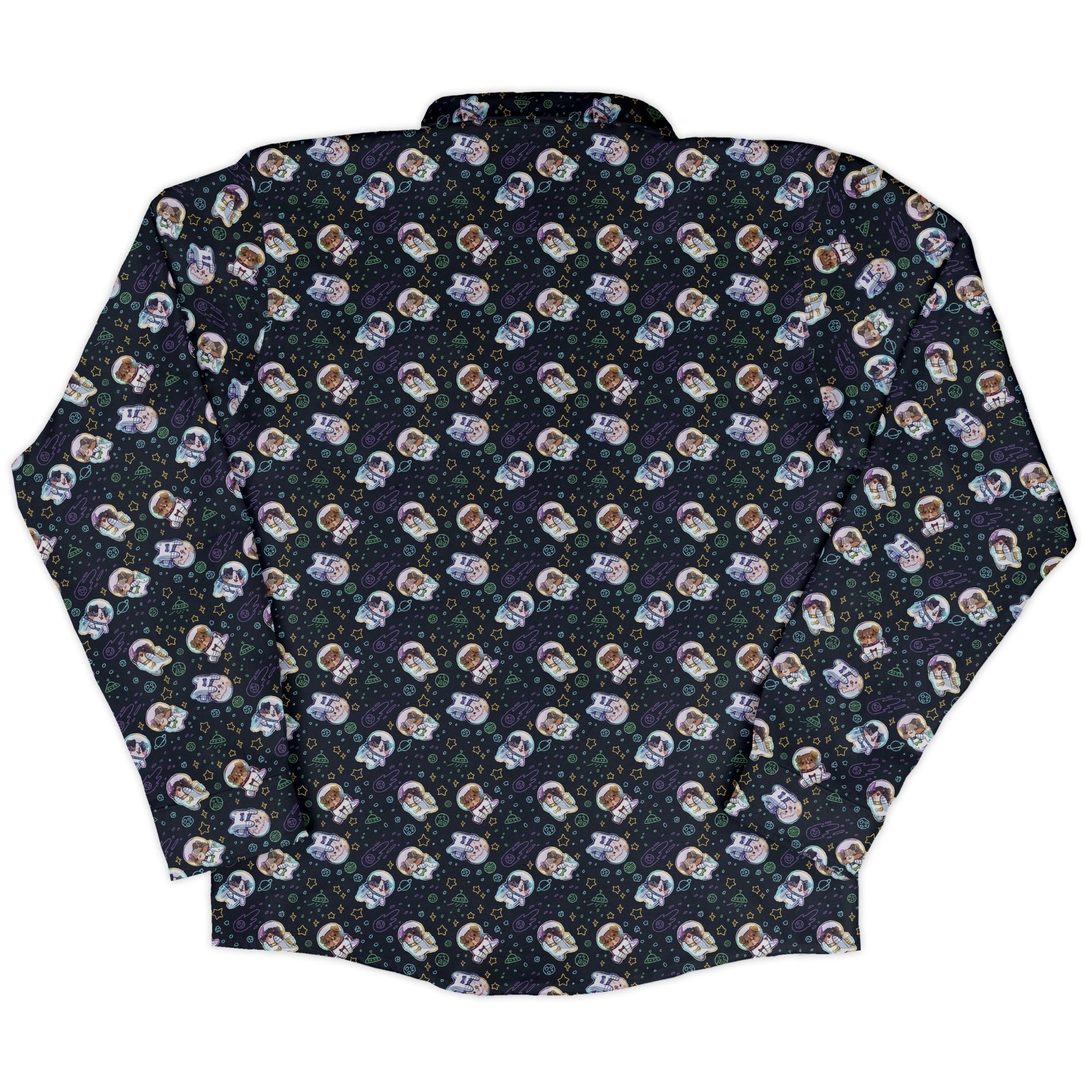 Aussie - Nauts Long Sleeve Button Up Shirt Geek Nerd adult sizing Design by Ardi Tong FLOW DESC WRITING