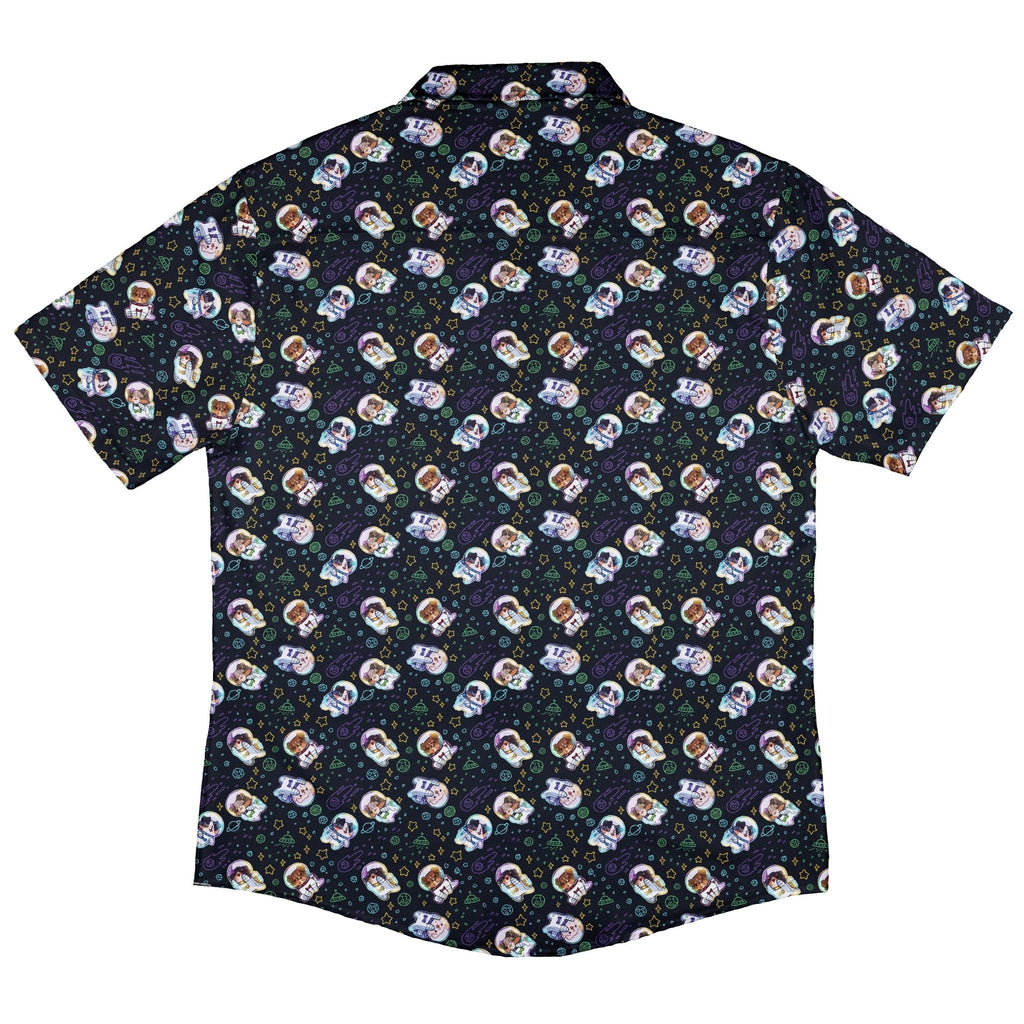 Aussie - Nauts Button Up Shirt Geek Nerd adult sizing Design by Ardi Tong outer space & astronaut print