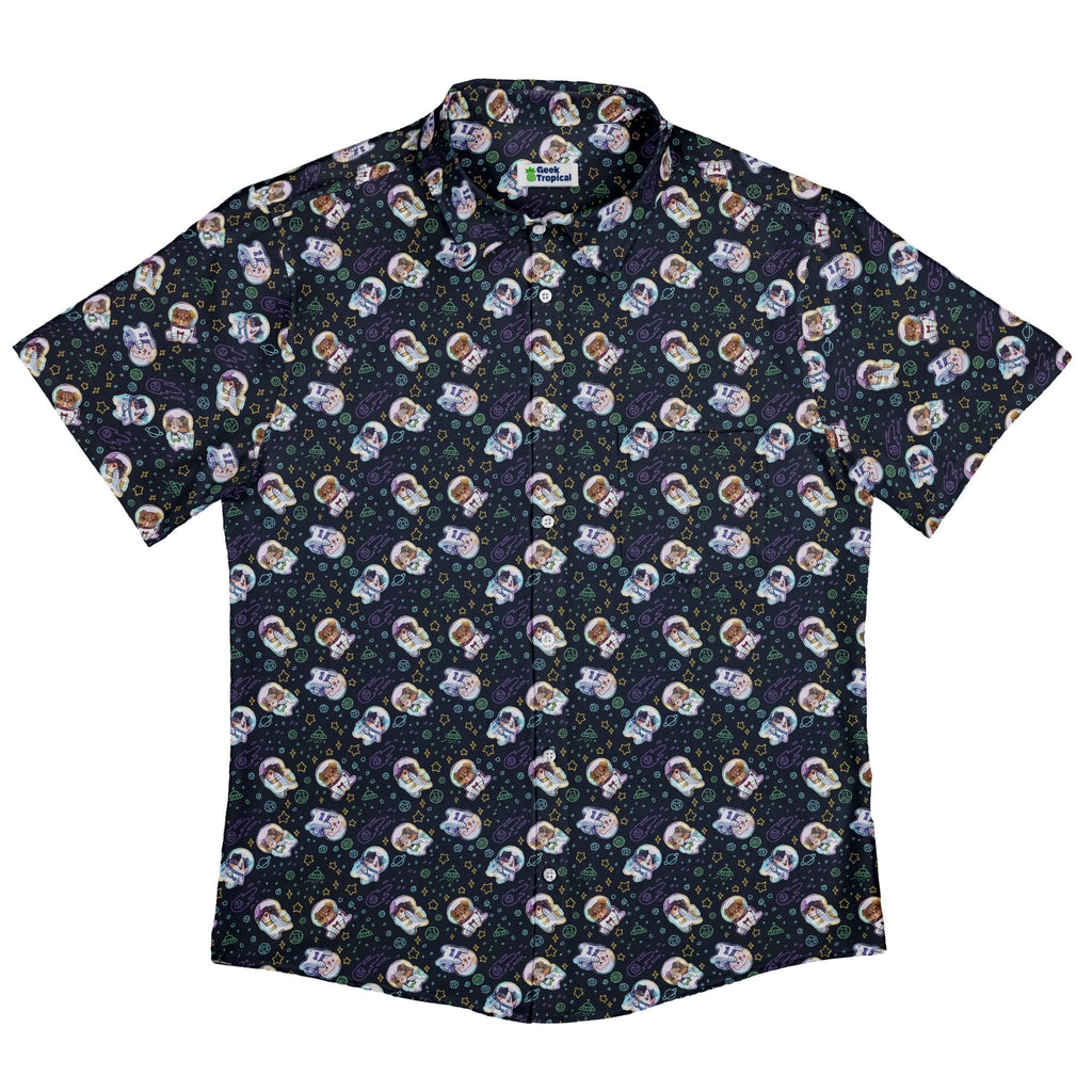 Aussie - Nauts Button Up Shirt Geek Nerd adult sizing Design by Ardi Tong outer space & astronaut print