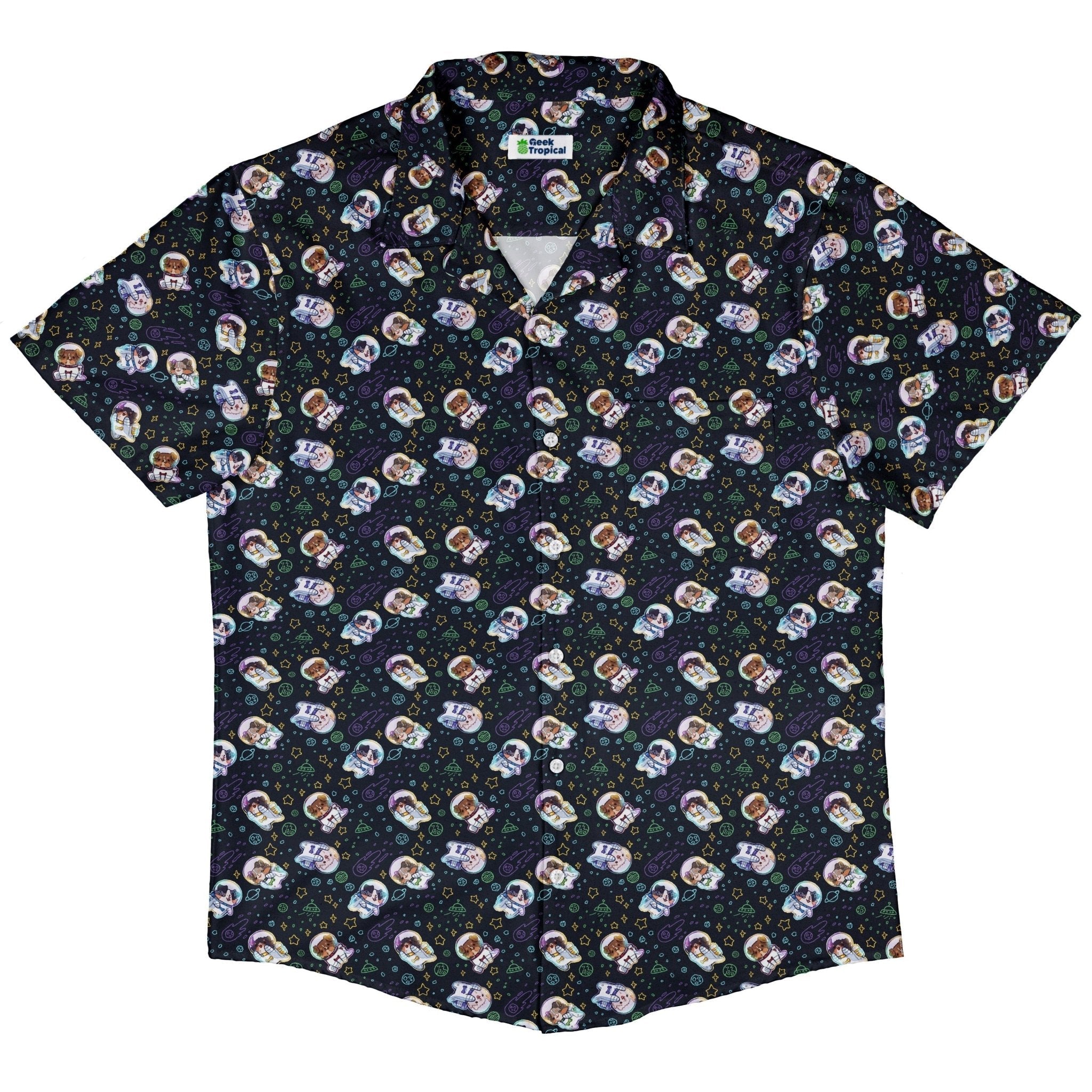 Aussie - Nauts Button Up Shirt Geek Nerd adult sizing Design by Ardi Tong outer space & astronaut print