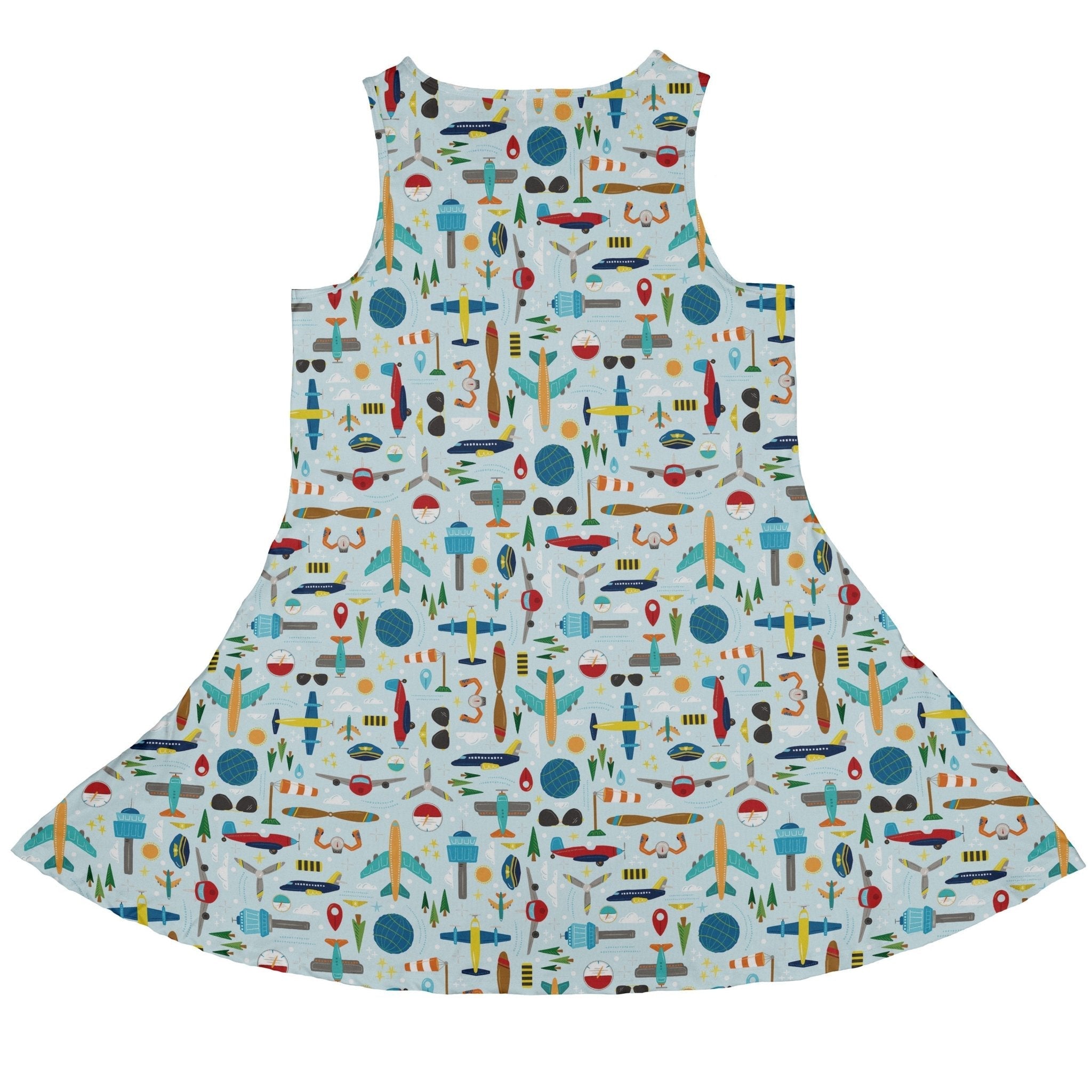 Aviation Adventure Dress Geek Nerd aviation print Design by Zirkus Design lx - C