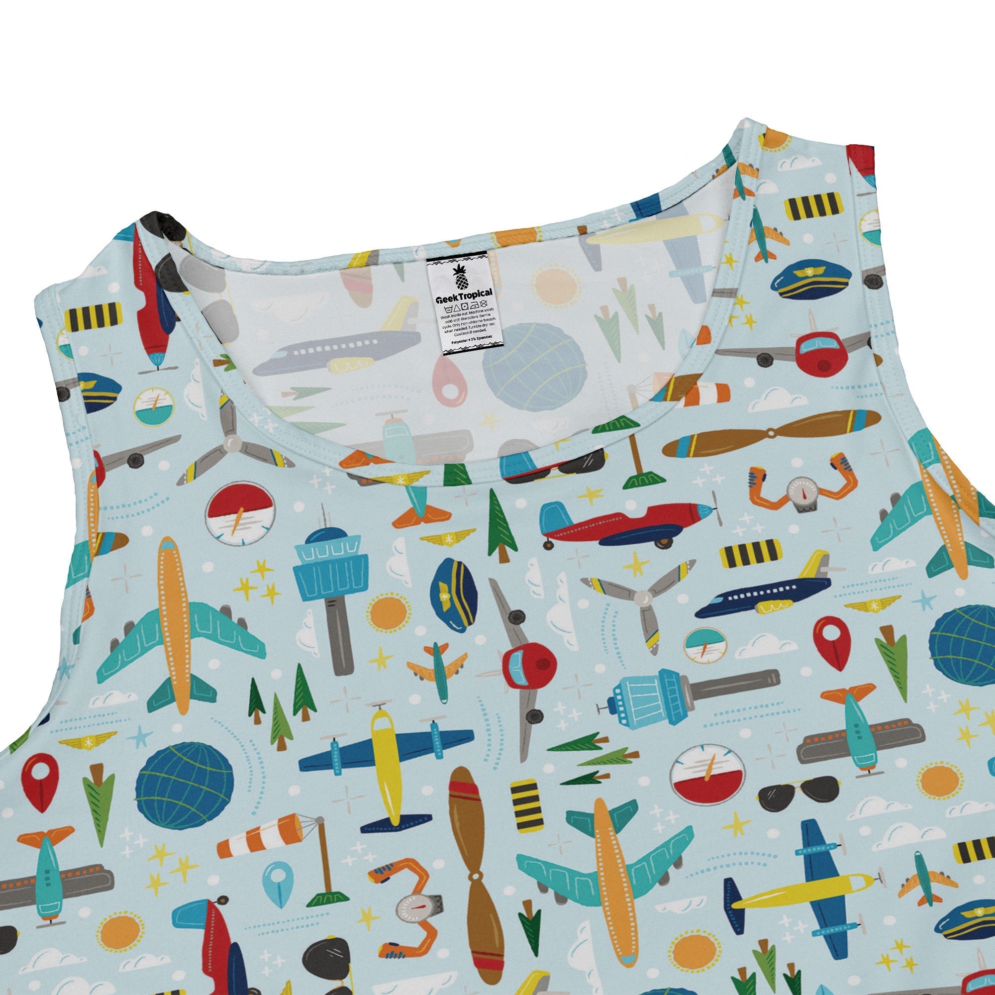 Aviation Adventure Dress Geek Nerd aviation print Design by Zirkus Design lx - C