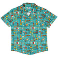 Aviation Adventure instrument Button Up Shirt Geek Nerd adult sizing aviation print Design by Zirkus Design