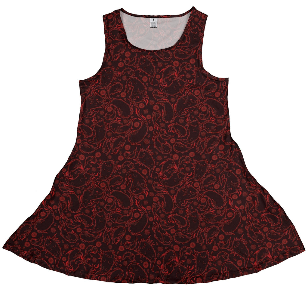 Axolotl Firebending Salamanders Dress Geek Nerd Anime Design by Ardi Tong lx - C