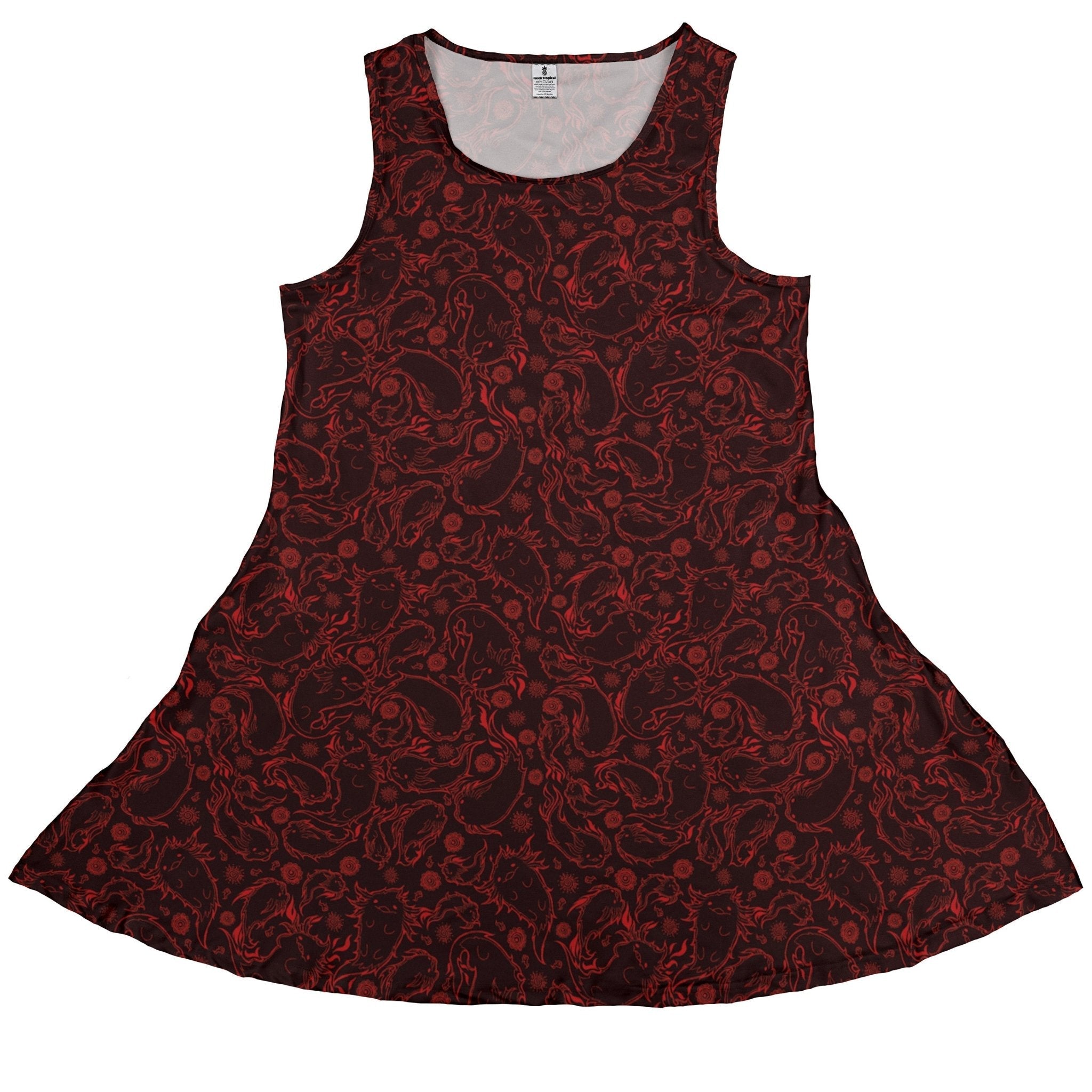 Axolotl Firebending Salamanders Dress Geek Nerd Anime Design by Ardi Tong lx - C