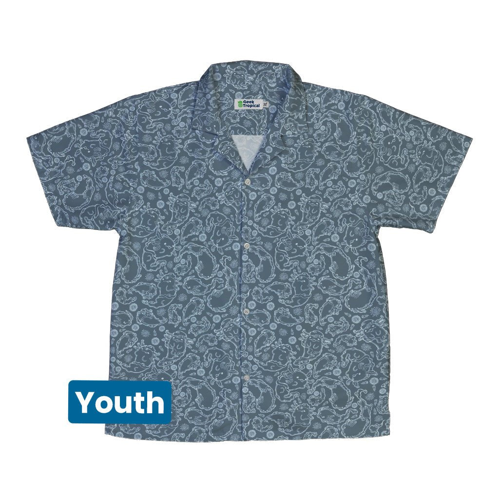 Axolotl Airbending Salamanders Youth Hawaiian Shirt - Anime - Design by Ardi Tong - Q3