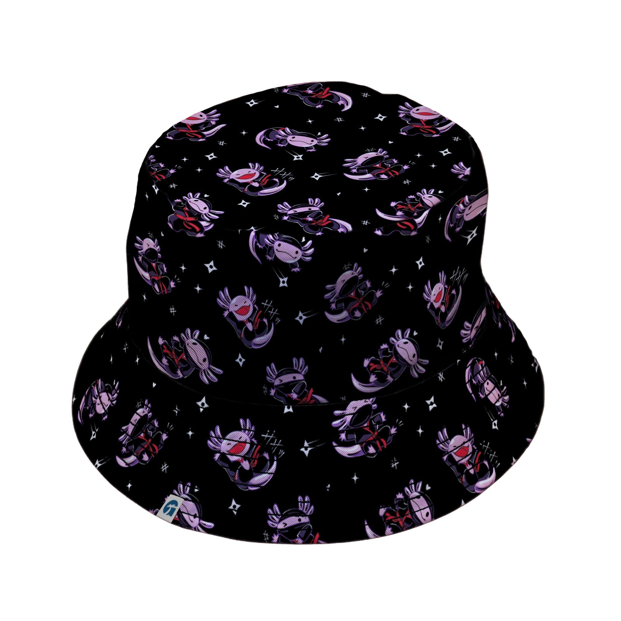 Axolotl Ninjas Bucket Hat Geek Nerd 0925 Animal Patterns Design by Tobe Fonseca