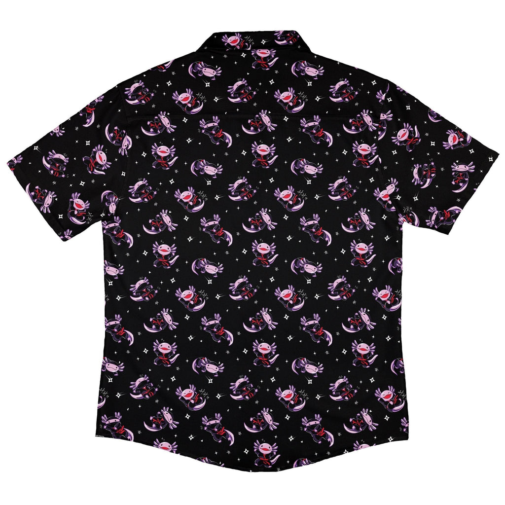 Axolotl Ninjas Button Up Shirt Geek Nerd 0925 adult sizing All Adult Button Up Shirts