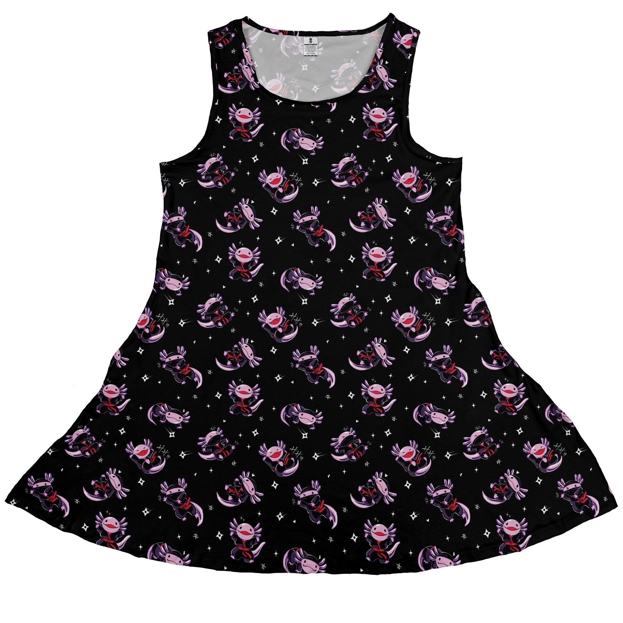 Axolotl Ninjas Dress Geek Nerd 0925 Animal Patterns Anime