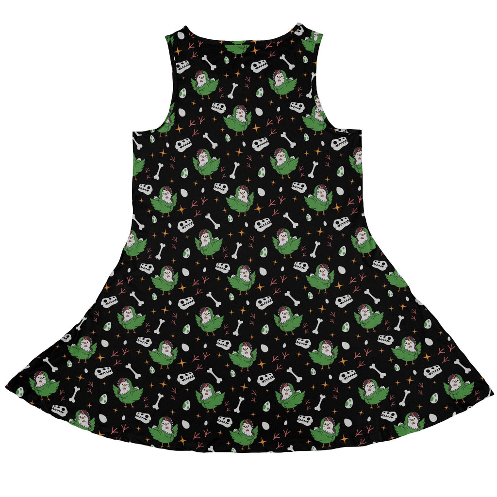Chickenossauro Rex Dress Geek Nerd Design by Tobe Fonseca dinosaur print lx - C