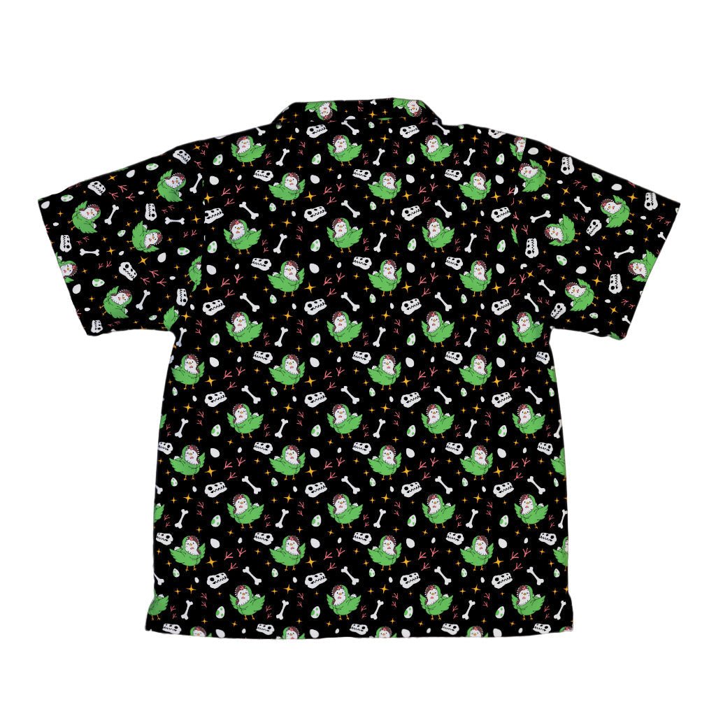 Chickenossauro Rex Youth Hawaiian Shirt Geek Nerd Design by Tobe Fonseca dinosaur print q225