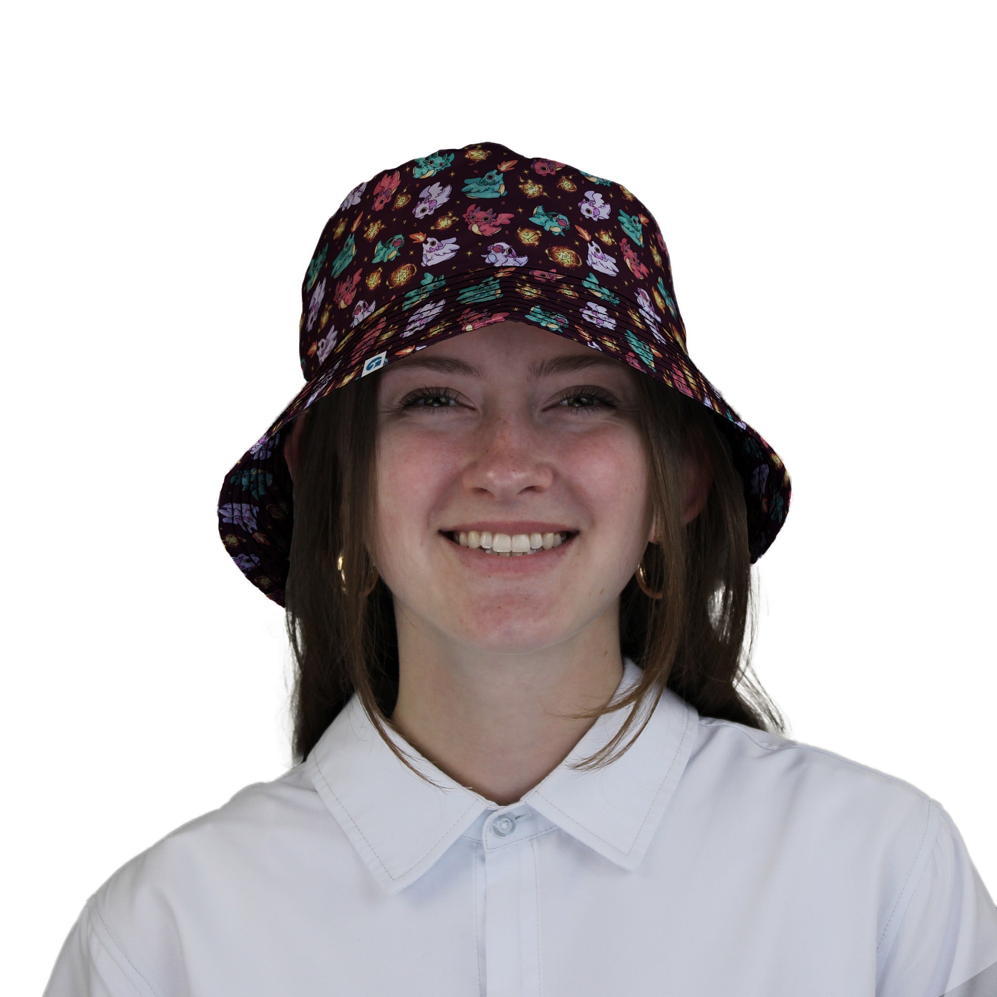 Baby Dragon Familiars Bucket Hat Geek Nerd Design by Ardi Tong dnd & rpg print lx - B