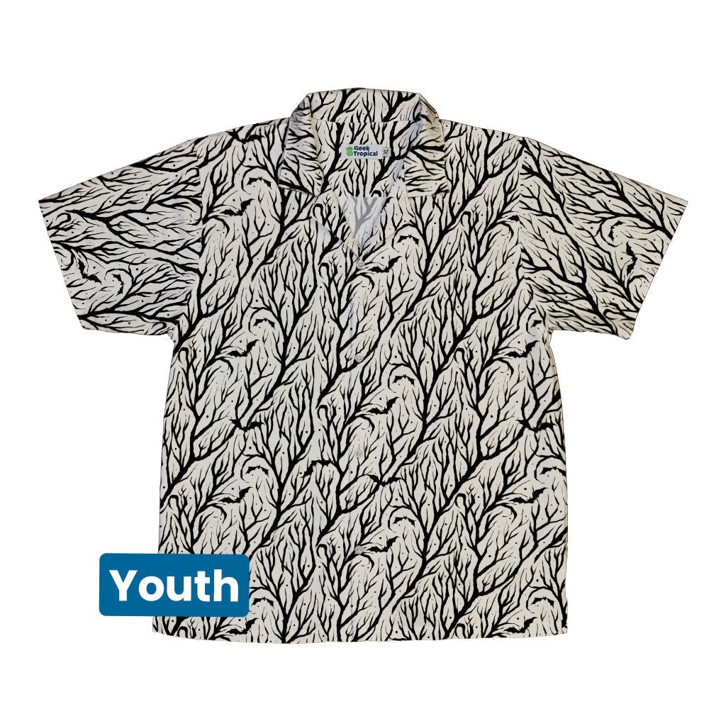 Bats in the Vines Youth Hawaiian Shirt Geek Nerd halloween q4