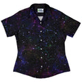 Beautiful Nebula Outer Space Curvy Button Up Shirt Geek Nerd outer space & astronaut print women