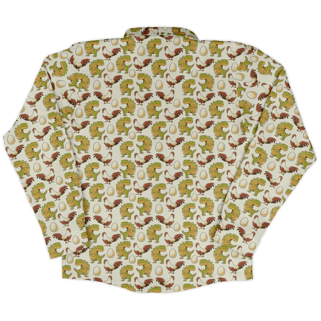 Before the Chicken Long Sleeve Button Up Shirt Geek Nerd 0925 adult sizing All Adult Button Up Shirts