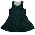 Binary Computer 1s And 0s Teal Black Dress Geek Nerd computer print lx - C Simple Patterns
