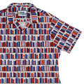 Book Shelf Curvy Button Up Shirt Geek Nerd book prints Design by Zirkus Design q225