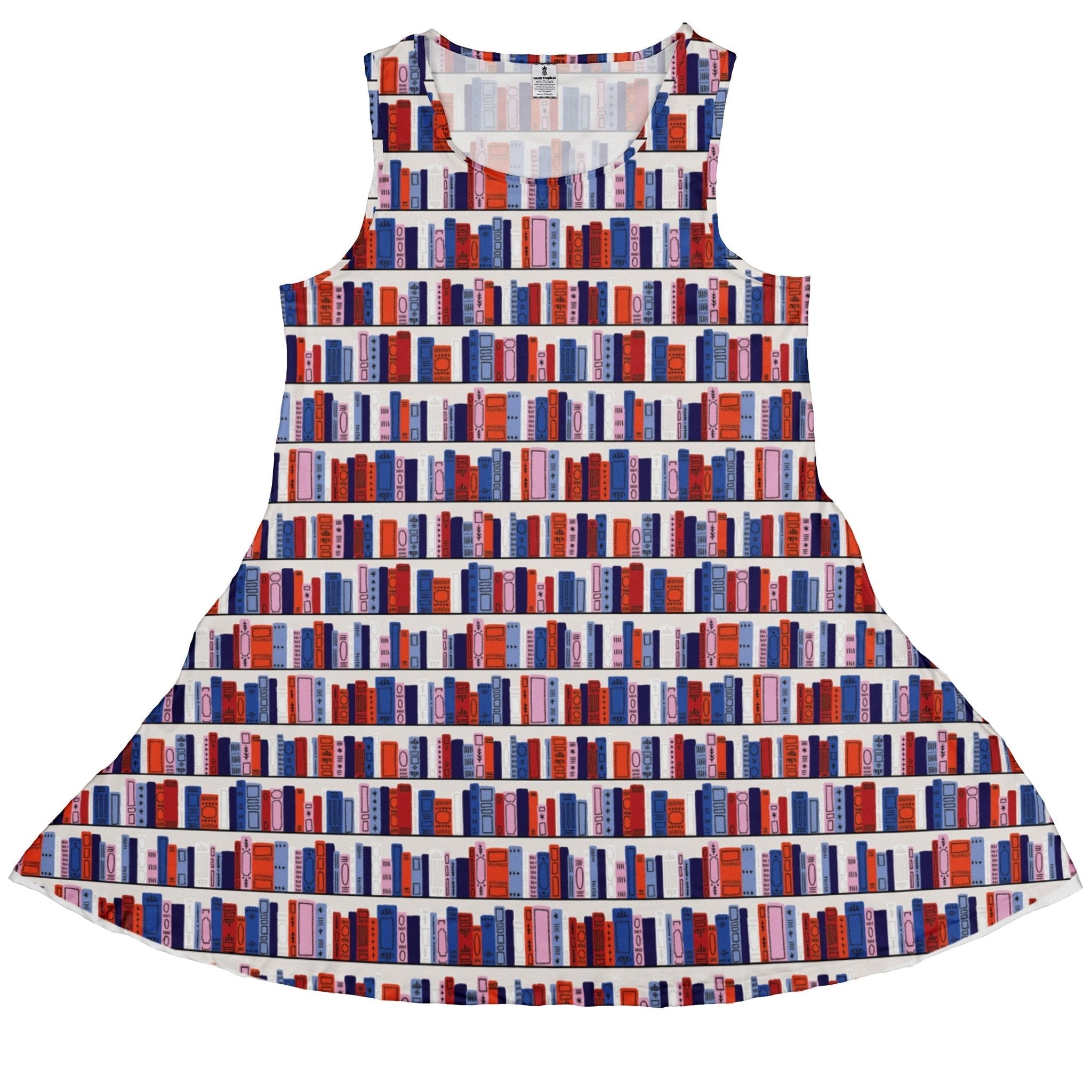 Book Shelf Dress Geek Nerd book prints Design by Zirkus Design lx - C
