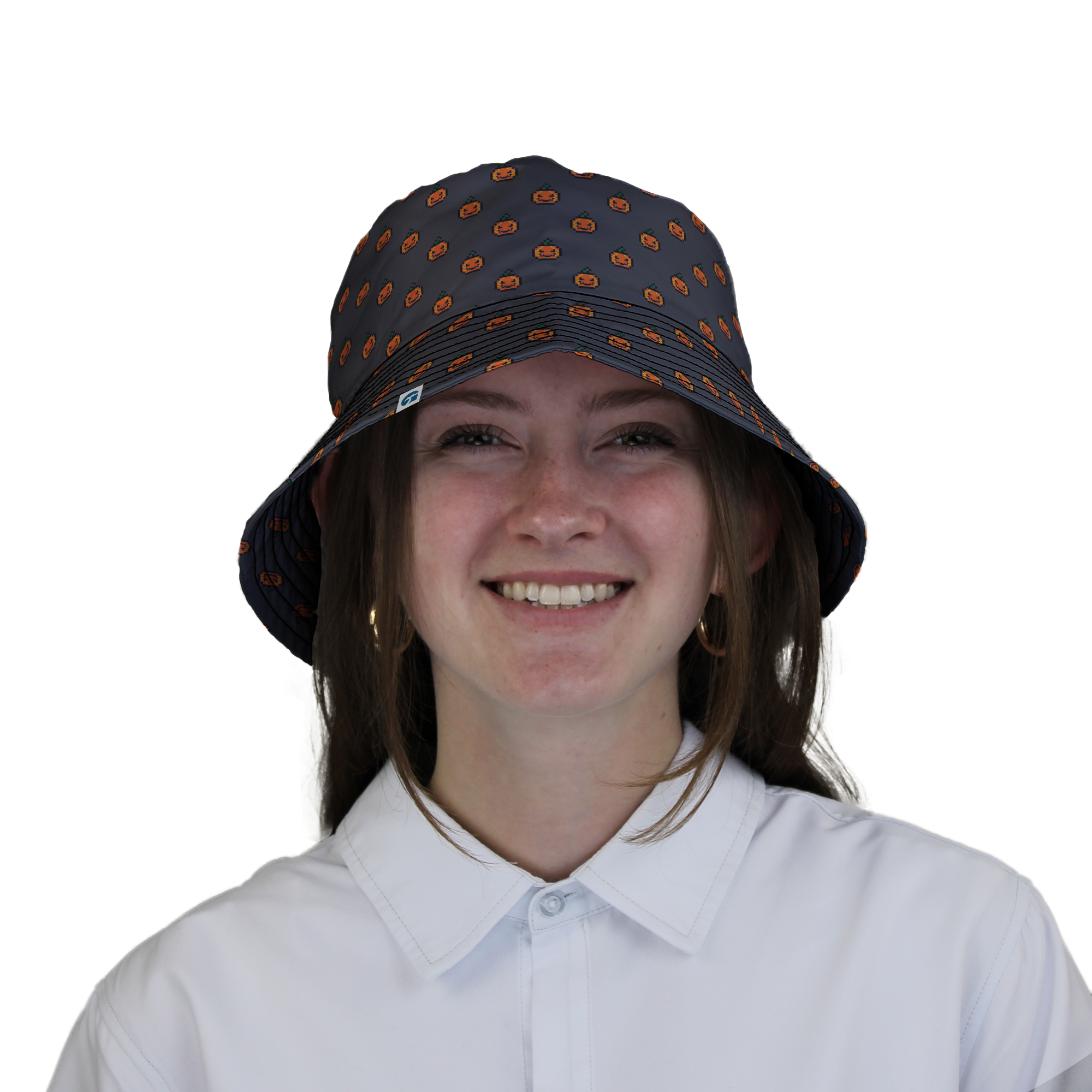 Pixel Pumpkins Bucket Hat