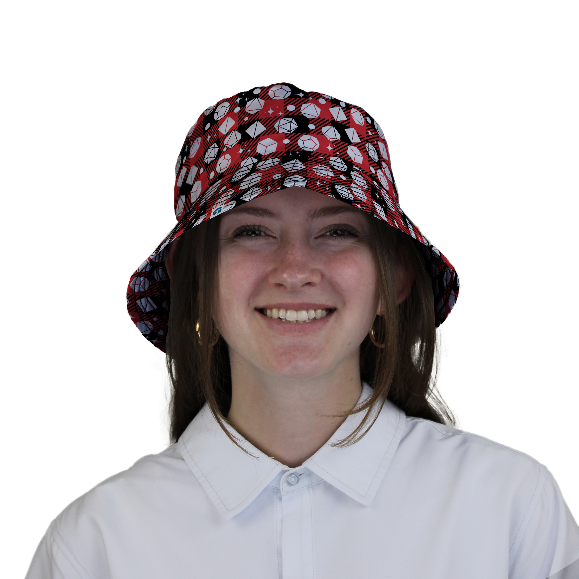 Dnd Christmas Red Plaid Bucket Hat