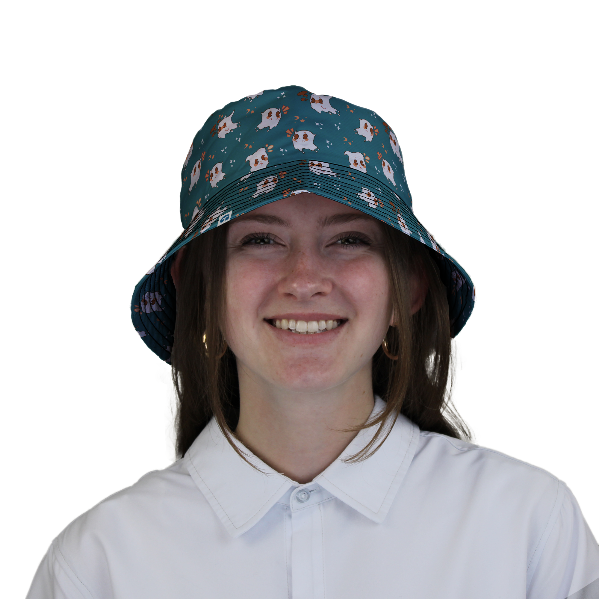 Anxious Ghosts Green Bucket Hat