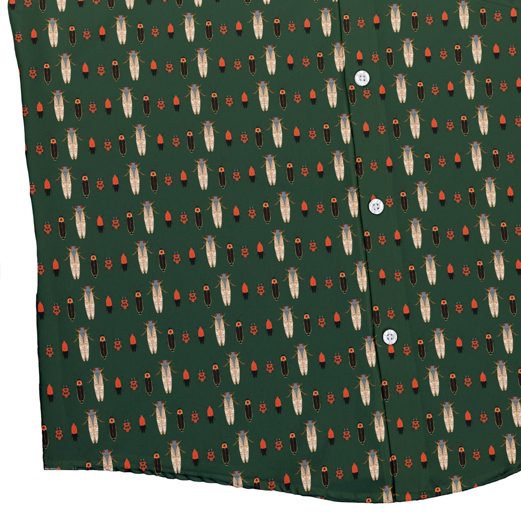 Bug March Button Up Shirt Geek Nerd 0925 adult sizing All Adult Button Up Shirts