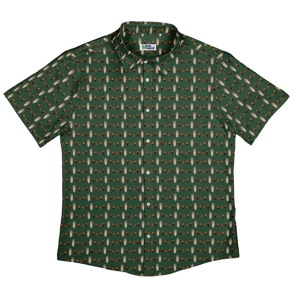 Bug March Button Up Shirt Geek Nerd 0925 adult sizing All Adult Button Up Shirts