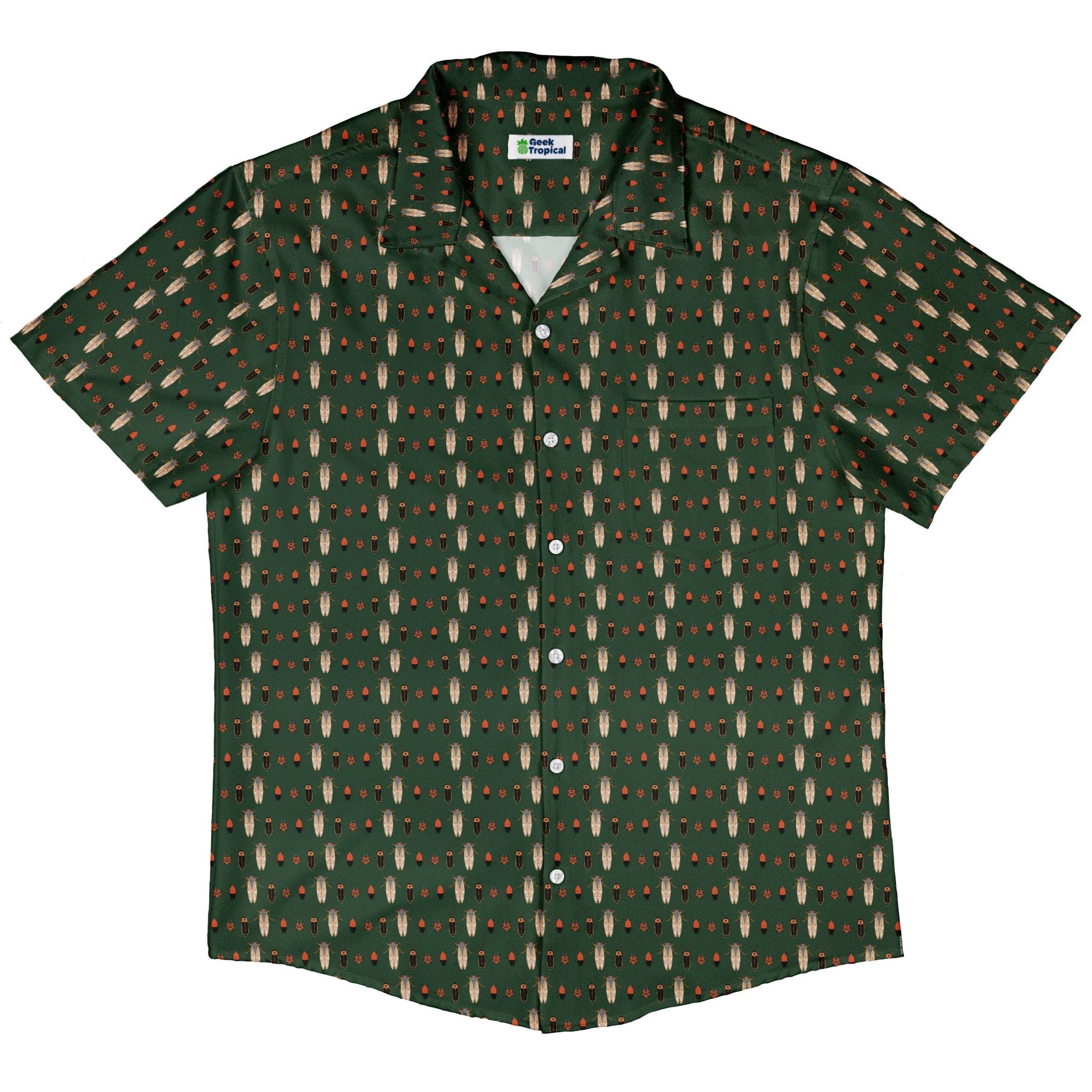 Bug March Button Up Shirt Geek Nerd 0925 adult sizing All Adult Button Up Shirts
