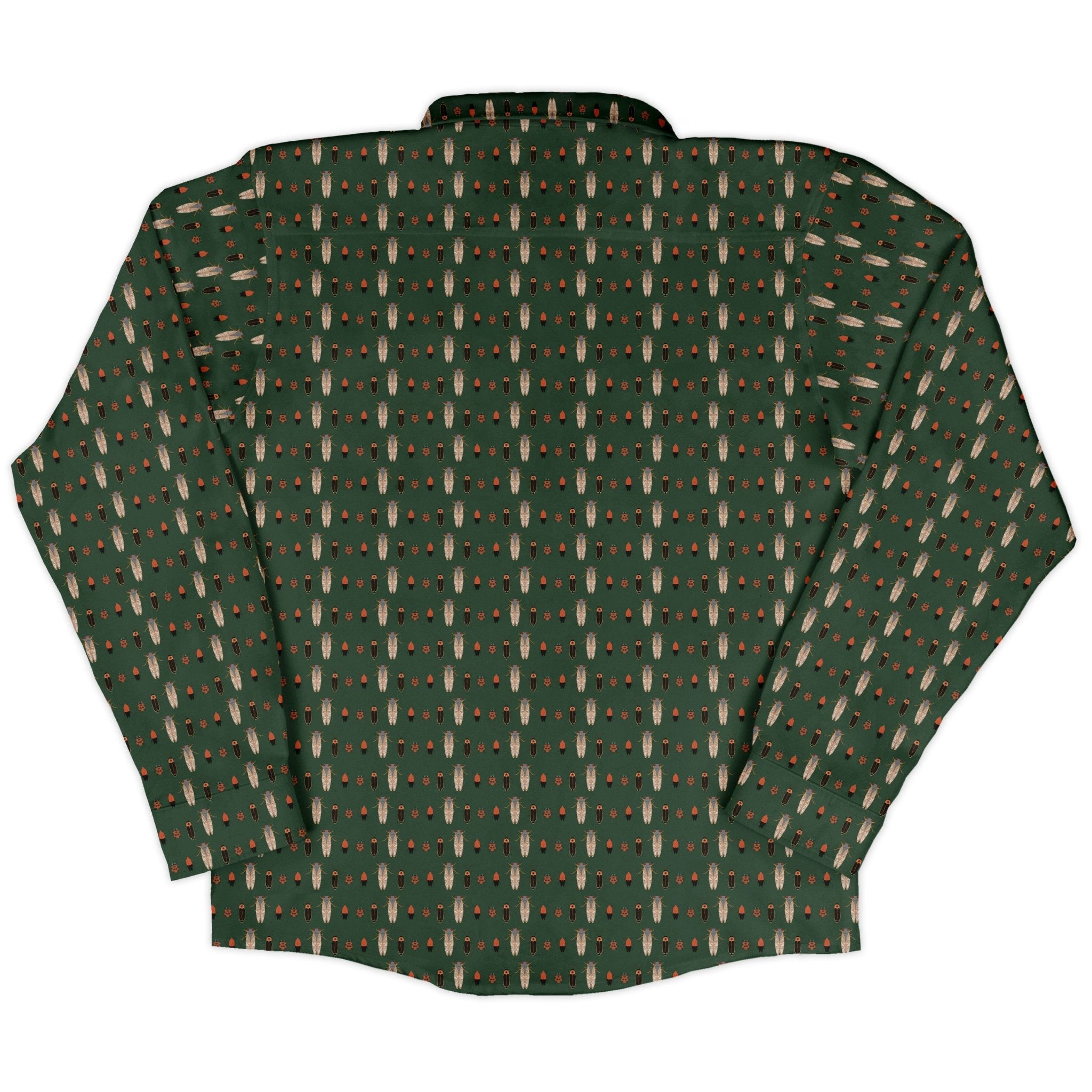 Bug March Long Sleeve Button Up Shirt Geek Nerd 0925 adult sizing All Adult Button Up Shirts