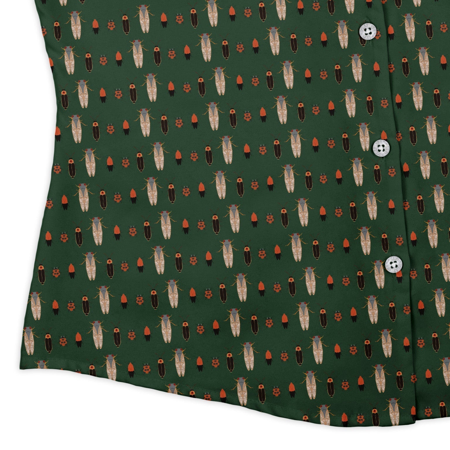 Bug March Curvy Button Up Shirt Geek Nerd 0925 All Adult Button Up Shirts Animal Patterns