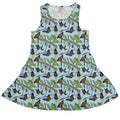 Butterfly Cycle Dress Geek Nerd botany print Design by Julie Kitzes lx - C
