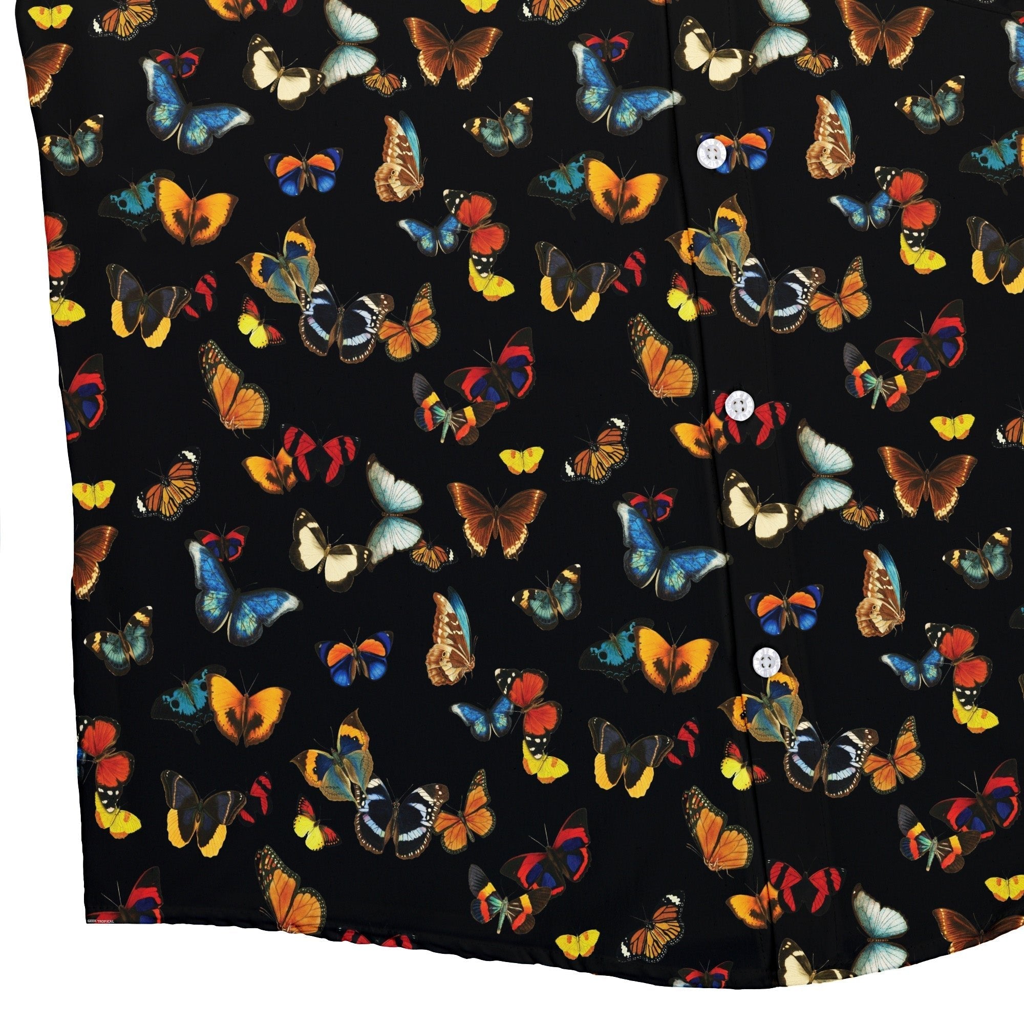 Butterfly Spring Button Up Shirt Geek Nerd 0925 adult sizing All Adult Button Up Shirts