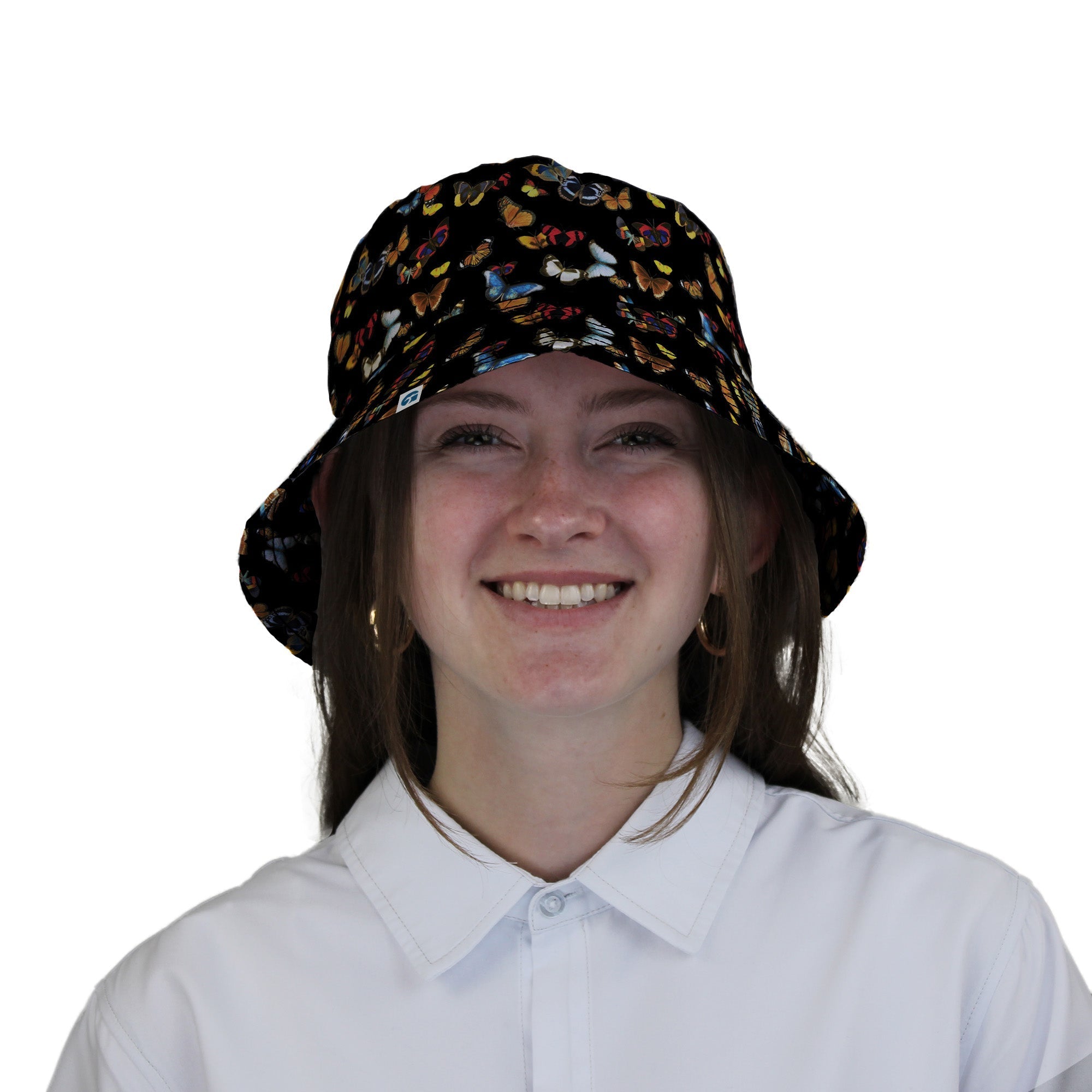 Butterfly Spring Bucket Hat Geek Nerd 0925 Animal Patterns Design by Tobe Fonseca
