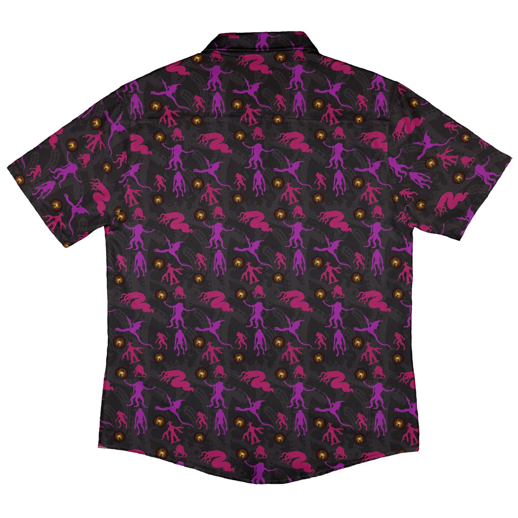 Call of Cthulhu Button Up Shirt Geek Nerd adult sizing Design by Heather Davenport Fantasy Prints
